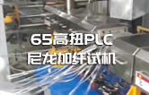 65高扭+PLC，尼龍加纖雙螺桿造粒機(jī)試機(jī)
